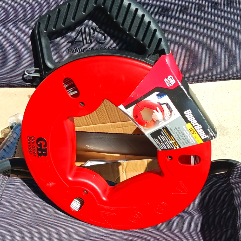 Steel fish tape. Gardner Bender Brand. 125 ft.